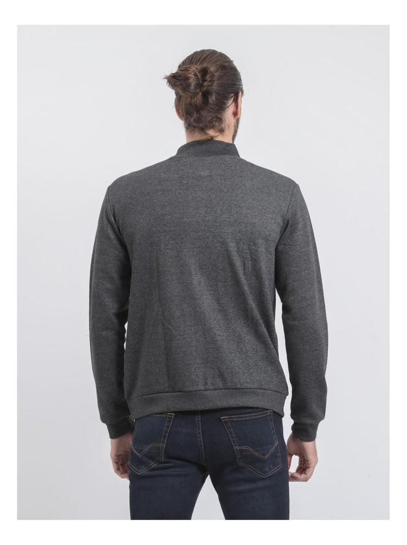 Gilet zippé col montant WITS gris anthracite - Kiabi
