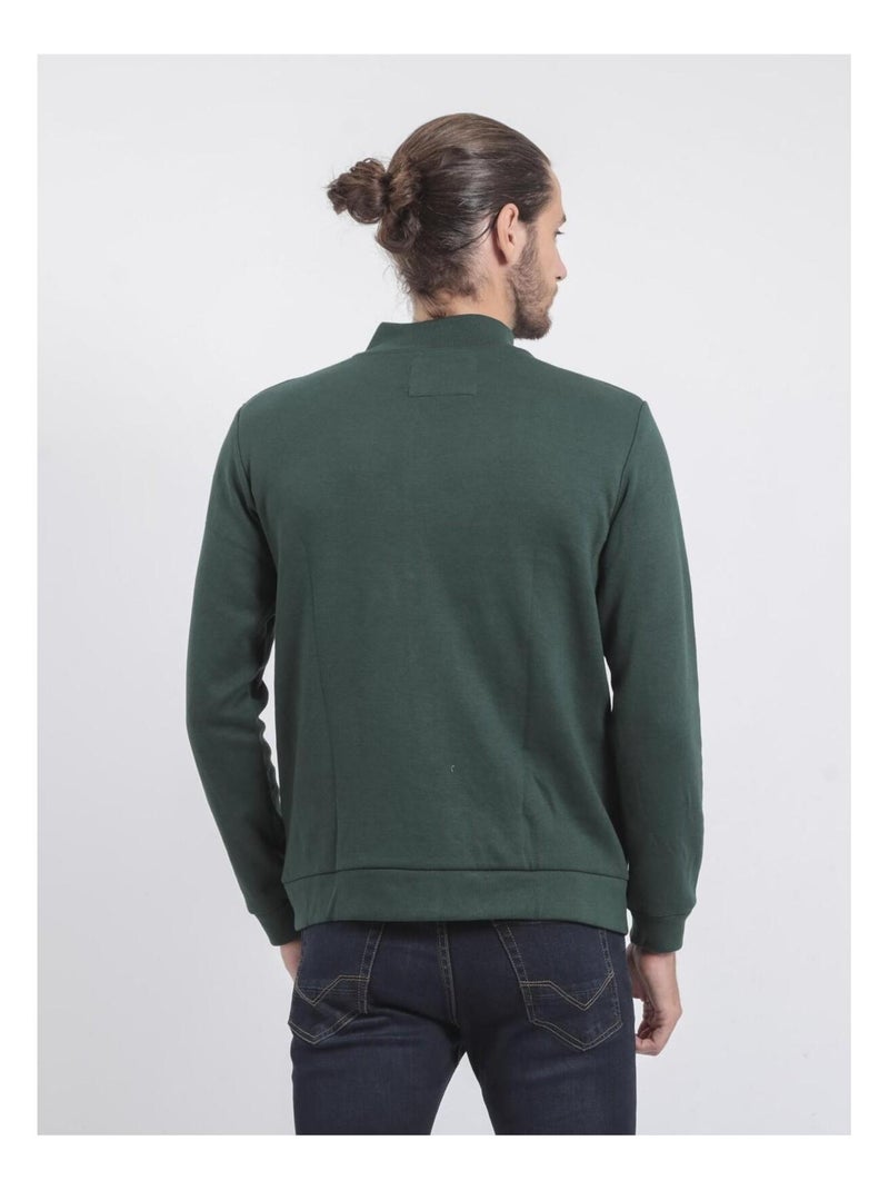 Gilet zippé col montant WITS Vert foncé - Kiabi