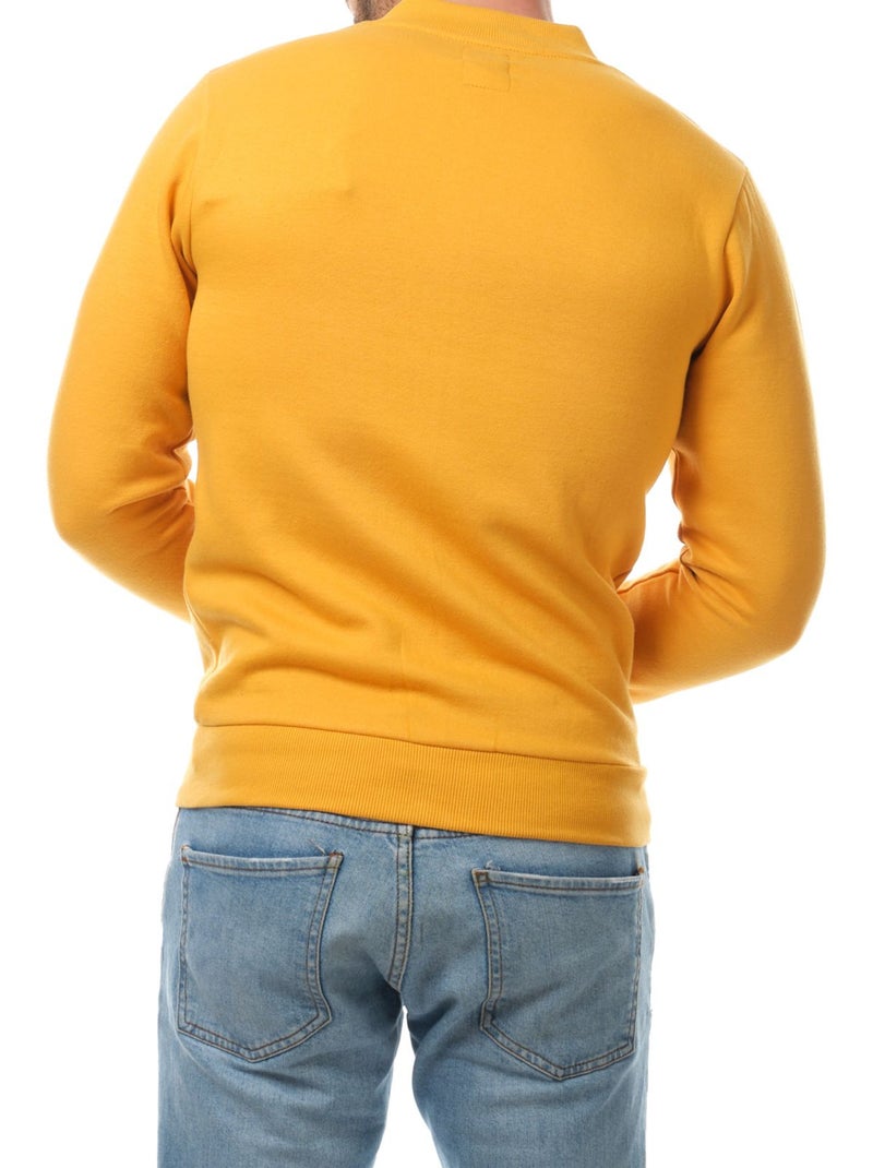 Gilet zippé col rond Jaune moutarde - Kiabi