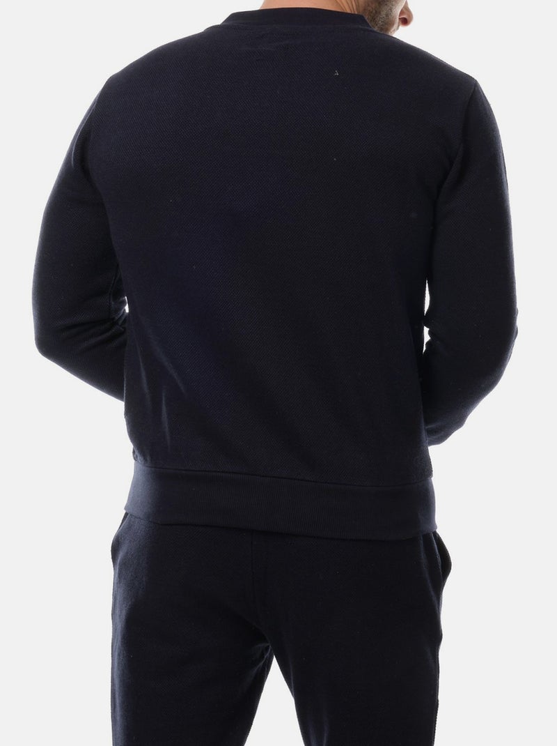 Gilet zippé en maille piquée Bleu marine - Kiabi