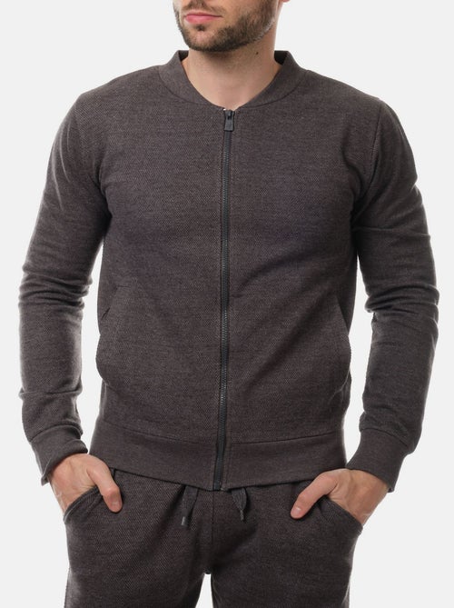 Gilet zippé en maille piquée - Kiabi