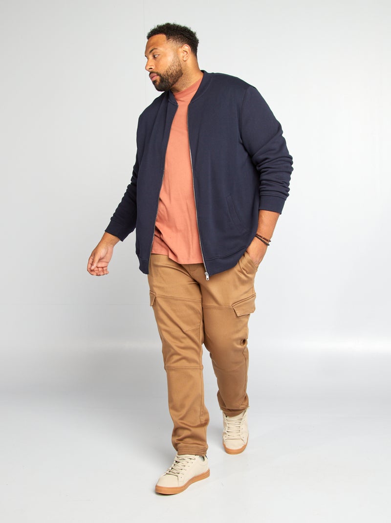 Gilet zippé en molleton Bleu - Kiabi