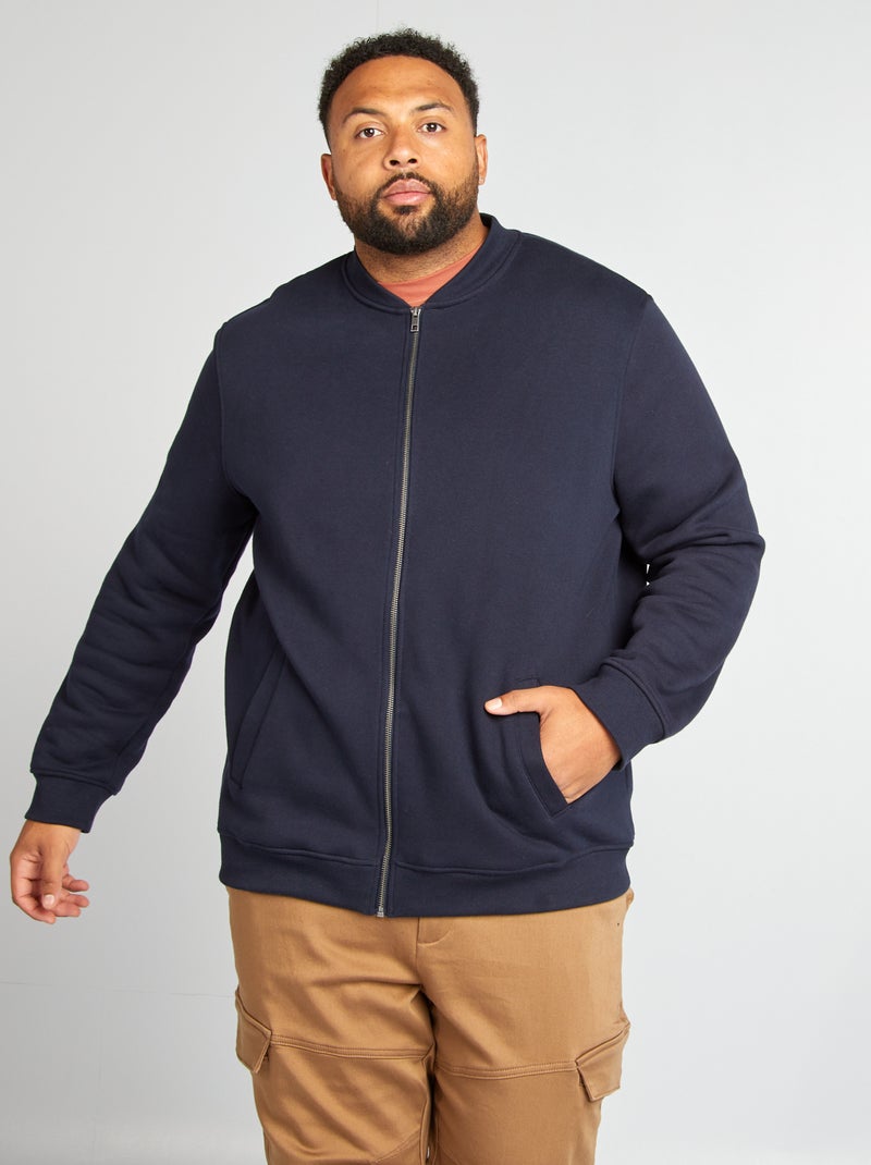 Gilet zippé en molleton Bleu - Kiabi