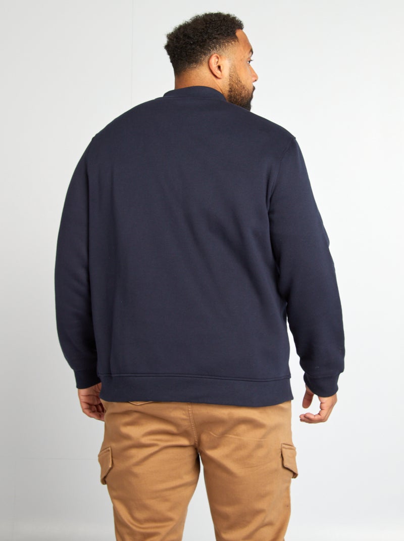 Gilet zippé en molleton Bleu - Kiabi
