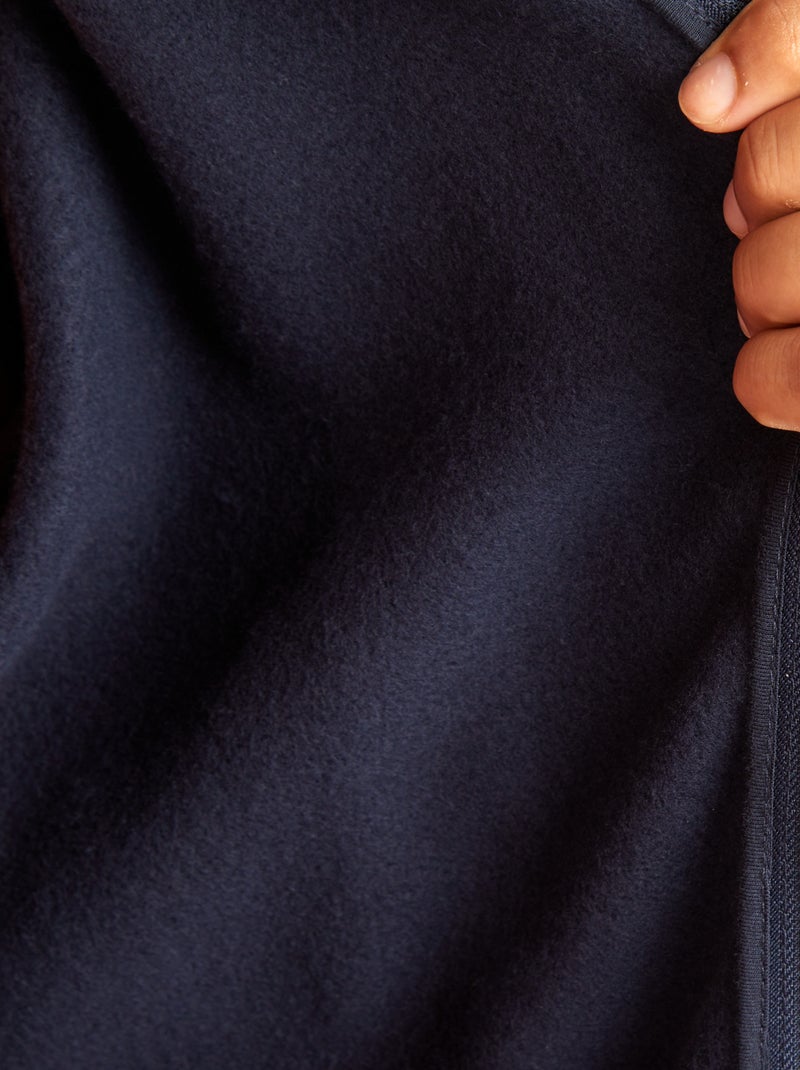Gilet zippé en molleton Bleu - Kiabi