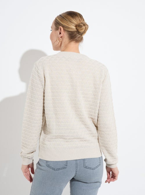 Gilet zippé esprit bomber maille brillante - Afibel - Kiabi