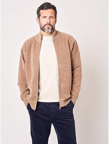 Gilet zippé homme en maille ultra douce 'deeluxe'