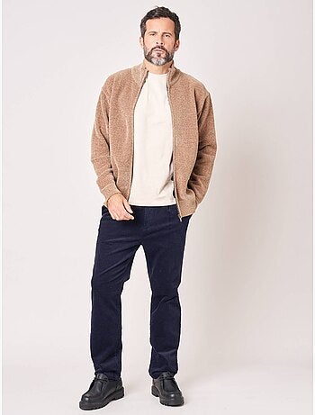 Gilet zippé homme en maille ultra douce 'deeluxe'