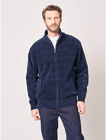 Gilet zippé homme en maille ultra douce 'deeluxe'