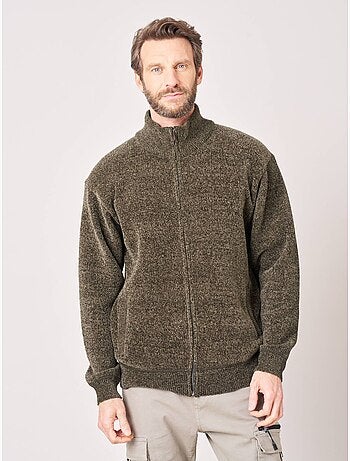 Gilet zippé homme en maille ultra douce 'deeluxe'