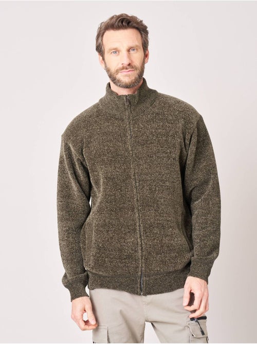 Gilet zippé homme en maille ultra douce 'deeluxe' - Kiabi