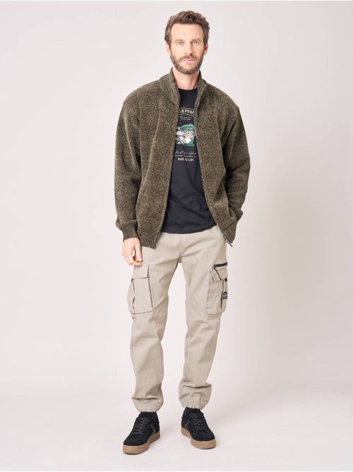 Gilet zippé homme en maille ultra douce 'deeluxe' - Kiabi