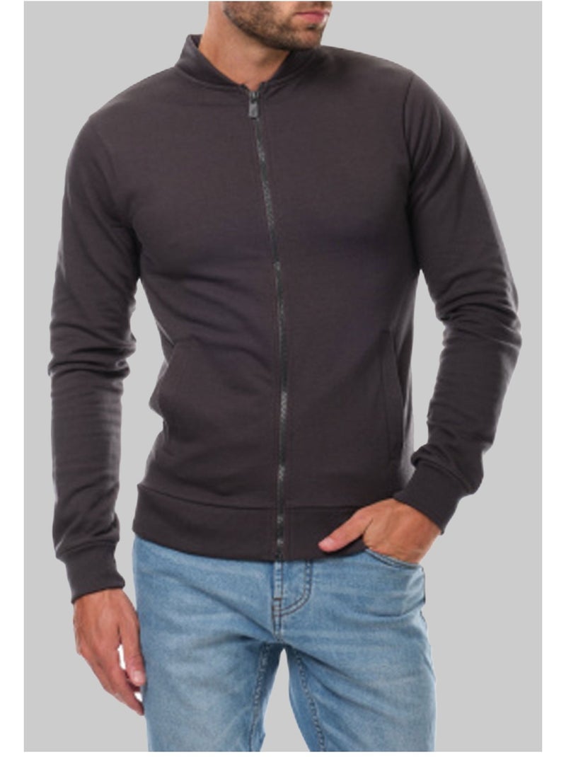 Gilet zippé Kebello gris anthracite - Kiabi