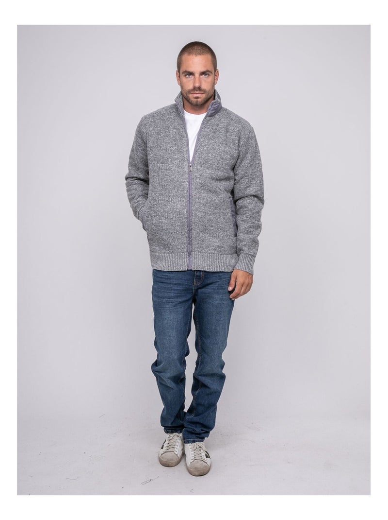 Gilet zippé LAMILLE gris anthracite - Kiabi
