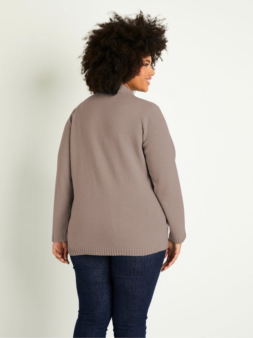 Gilet zippé long uni col montant - Afibel - Kiabi