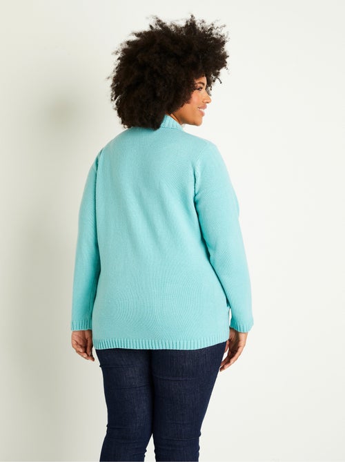 Gilet zippé long uni col montant - Afibel - Kiabi