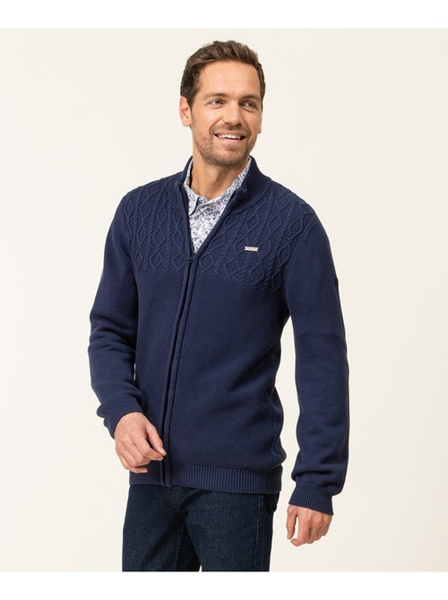 Gilet zippé marron Homme - Terre de Marins - Kiabi