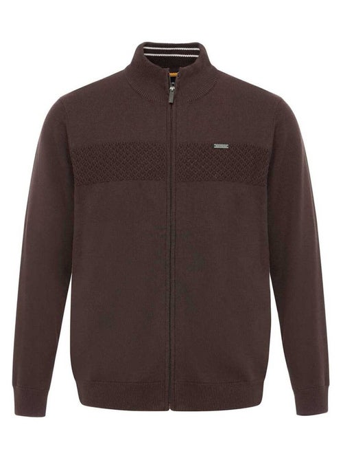 Gilet zippé marron Homme - Terre de Marins - Kiabi