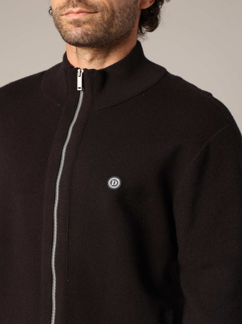 Gilet zippé pour homme casual à col montant 'Deeluxe' Noir - Kiabi