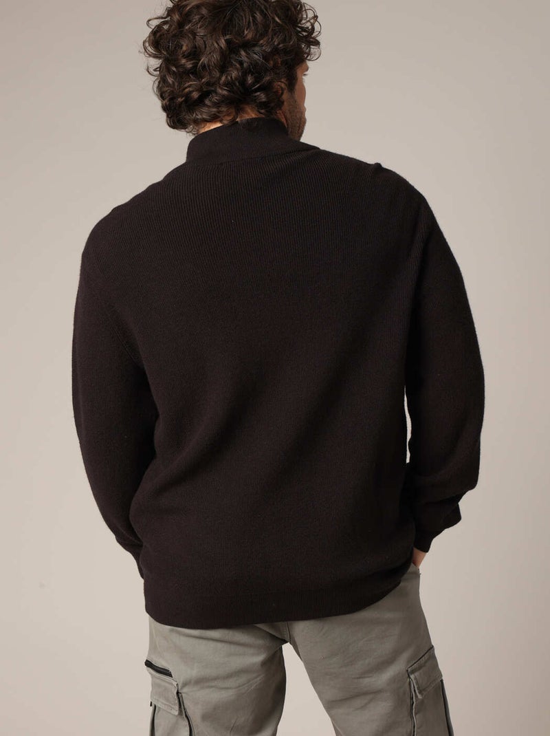 Gilet zippé pour homme casual à col montant 'Deeluxe' Noir - Kiabi