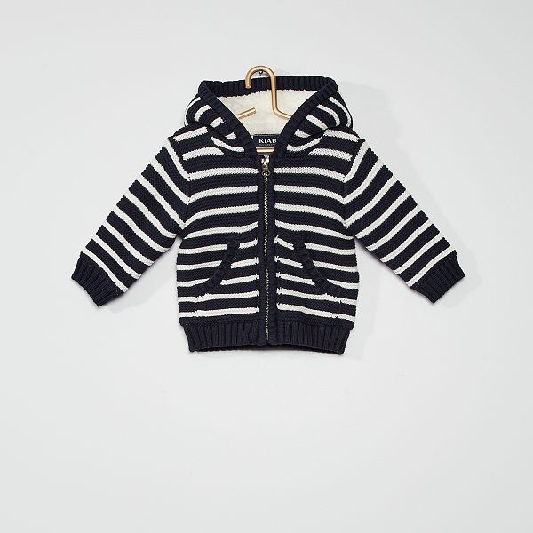 Gilet Zippe Bebe Garcon Raye Bleu Kiabi 18 00