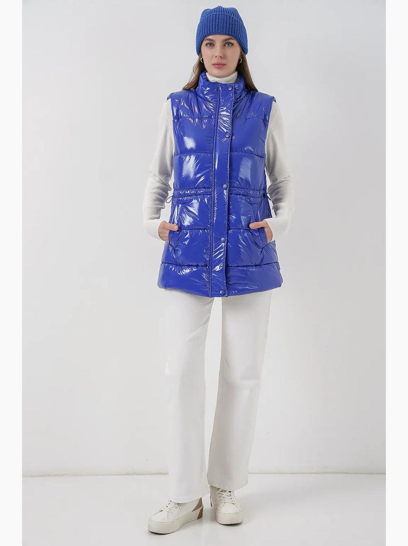 Gilet zippé texturé avec col de veste bdart Bleu électrique - Kiabi