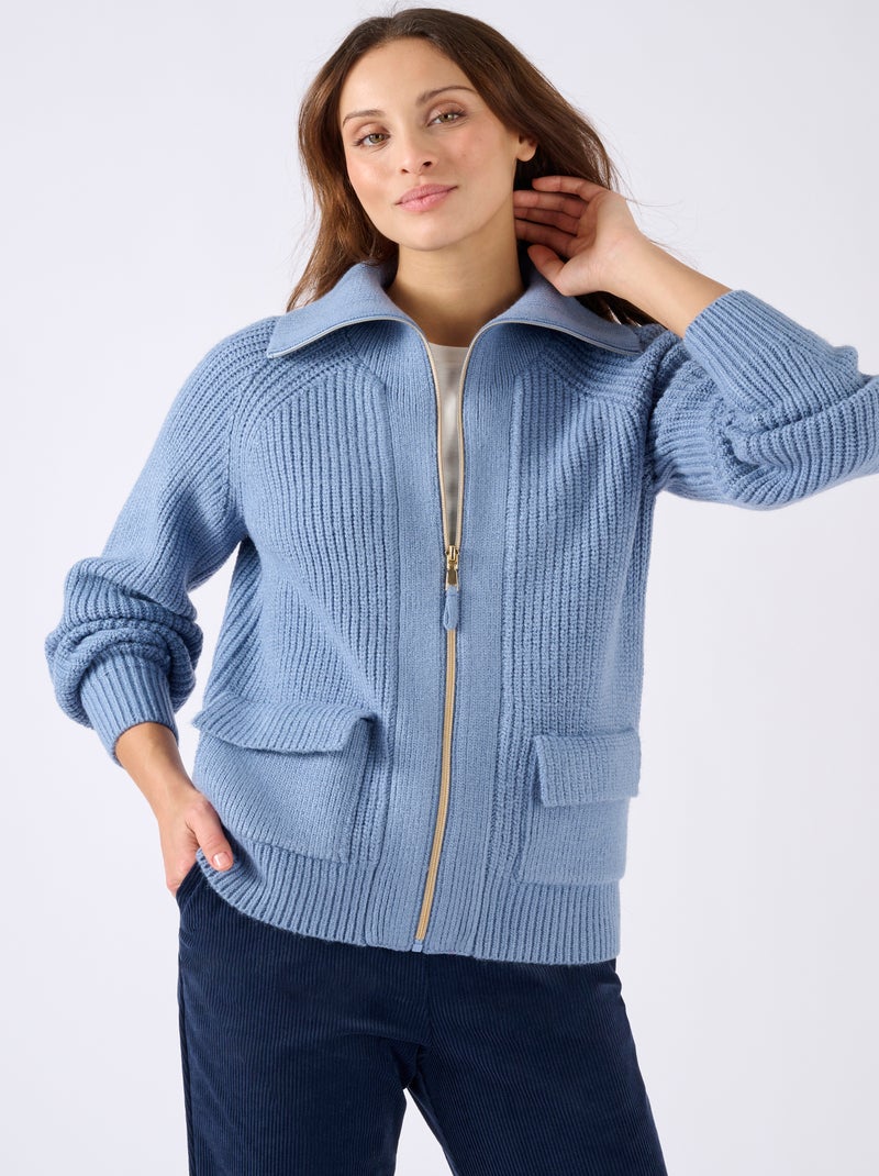 Gilet zippé Thermolactyl - Damart Bleu - Kiabi