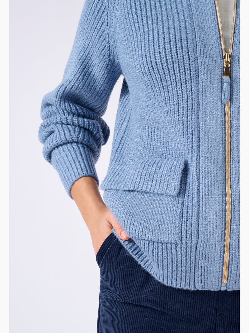 Gilet zippé Thermolactyl - Damart Bleu - Kiabi