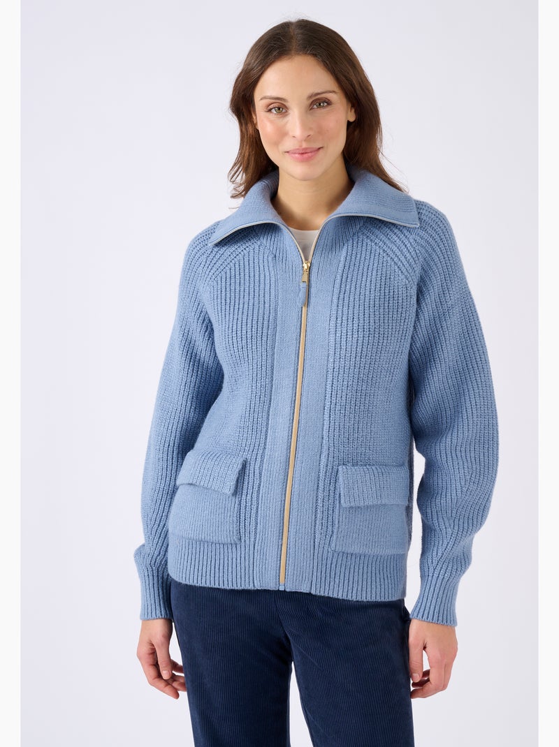 Gilet zippé Thermolactyl - Damart Bleu - Kiabi