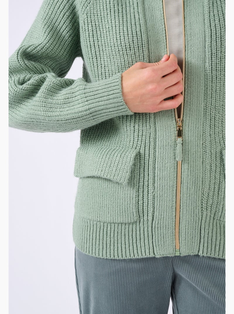 Gilet zippé Thermolactyl - Damart Vert - Kiabi