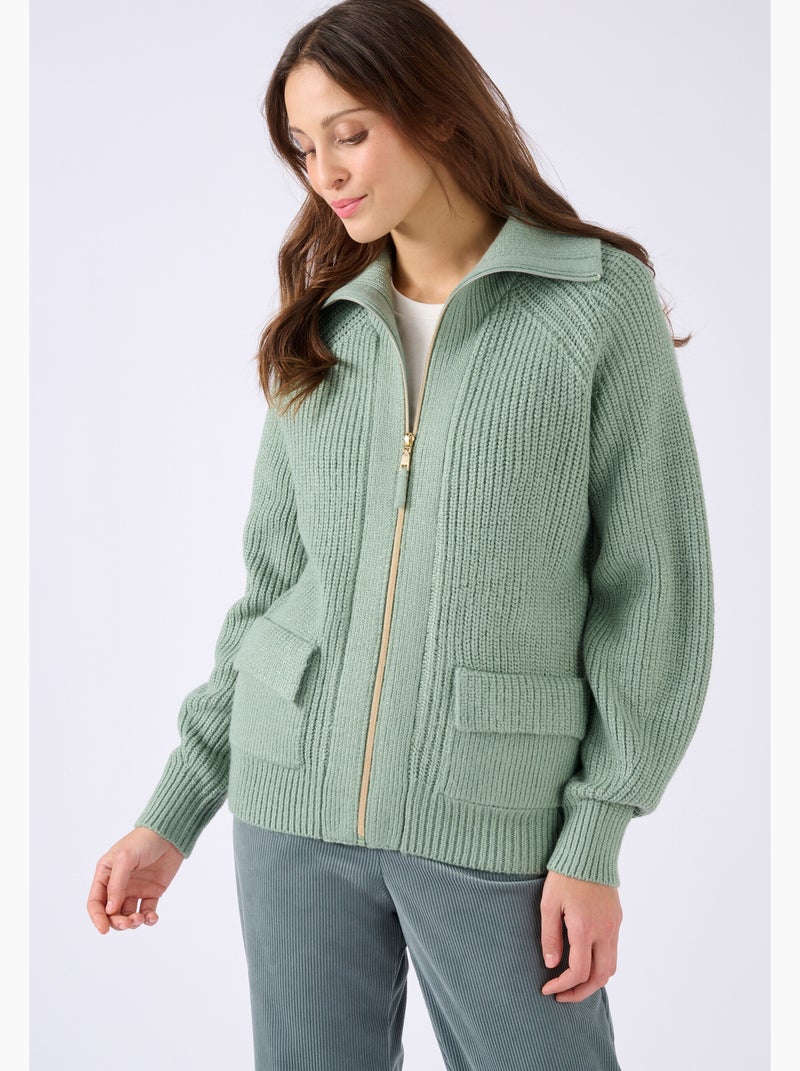 Gilet zippé Thermolactyl - Damart Vert - Kiabi