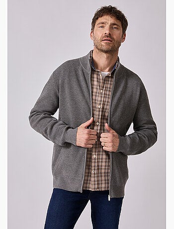 Gilet zippé thermolactyl en maille texturée - damart