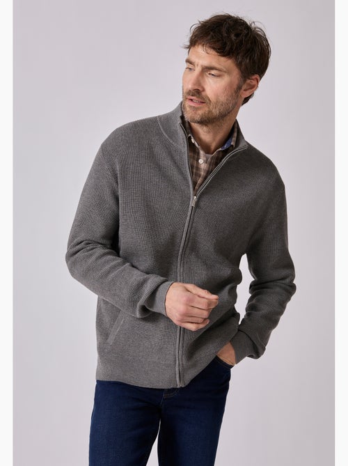 Gilet zippé thermolactyl en maille texturée - damart - Kiabi Gilet zippé thermolactyl en maille texturée - damart - Kiabi