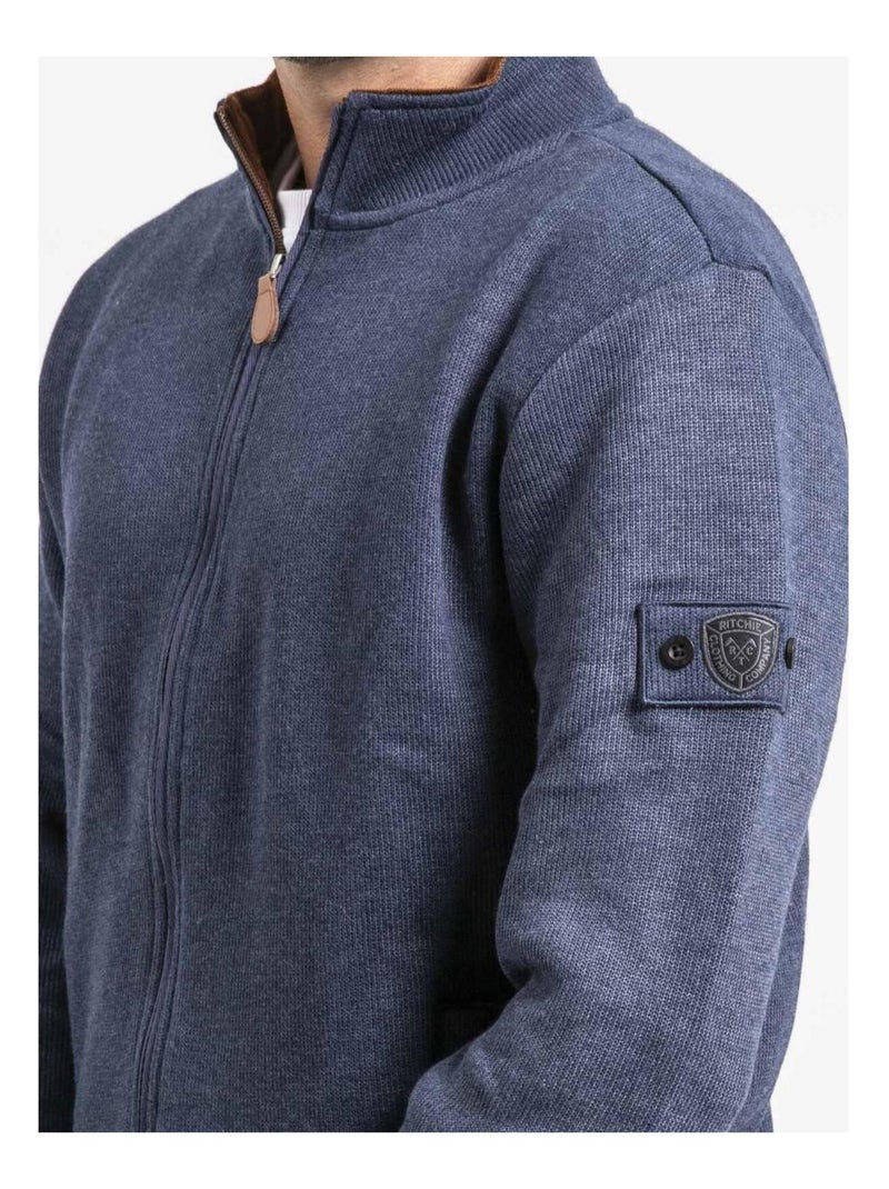 Gilet zippé WILFOX Bleu marine - Kiabi