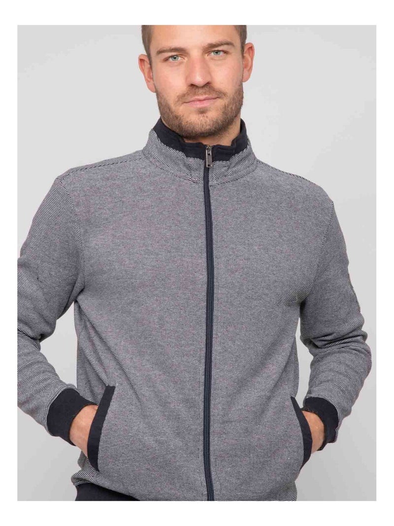 Gilet zippé WILOHAN Bleu marine - Kiabi