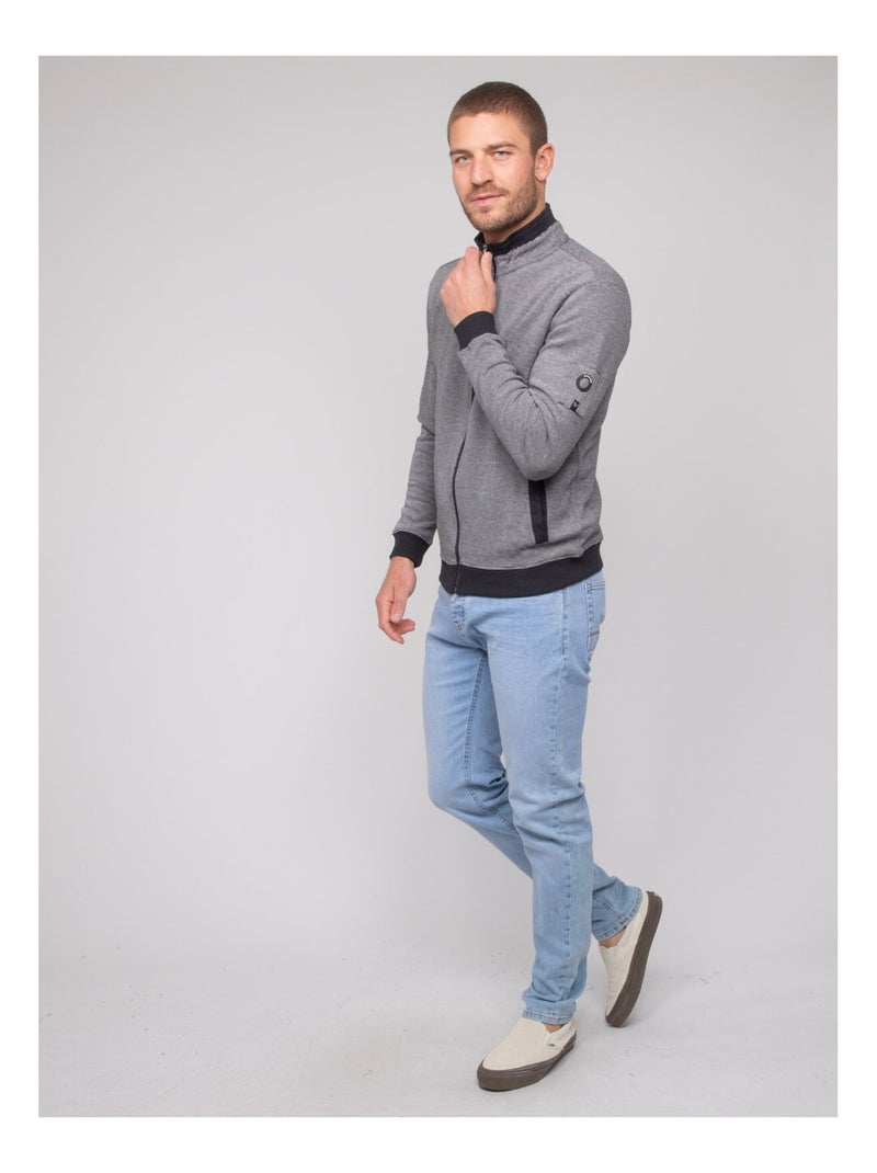 Gilet zippé WILOHAN Bleu marine - Kiabi