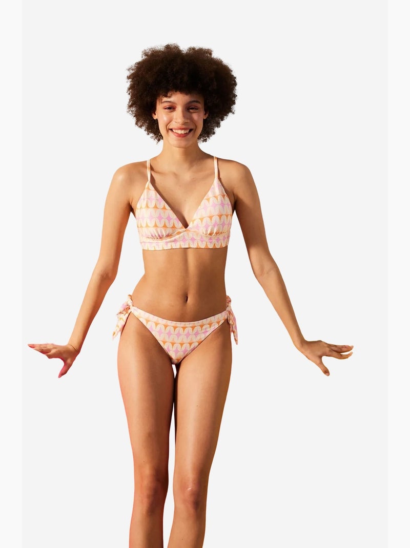 Gina bas de bikini brésilien imprimé penti Rose - Kiabi