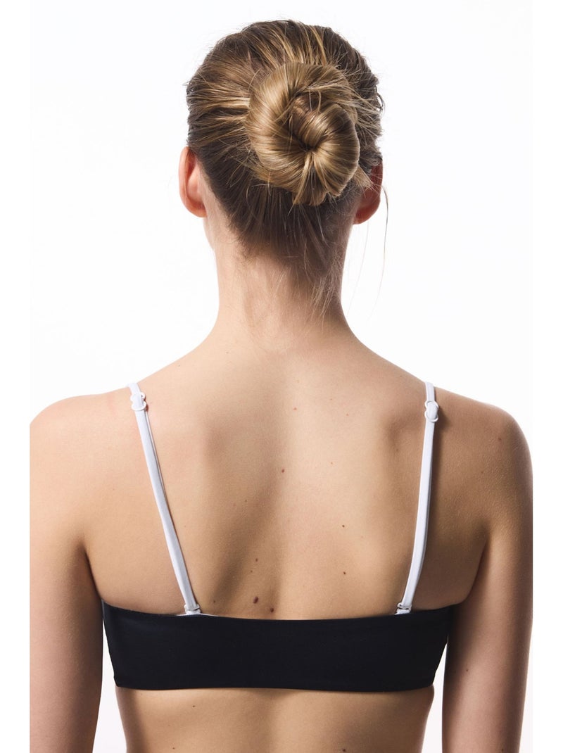 Gina haut de bikini bandeau penti Blanc Noir - Kiabi
