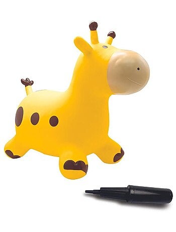 Girafe sauteuse gonflable jaune