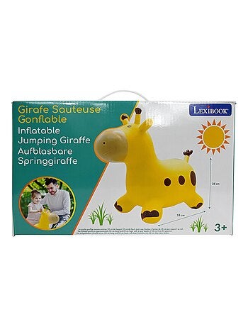 Girafe sauteuse gonflable jaune