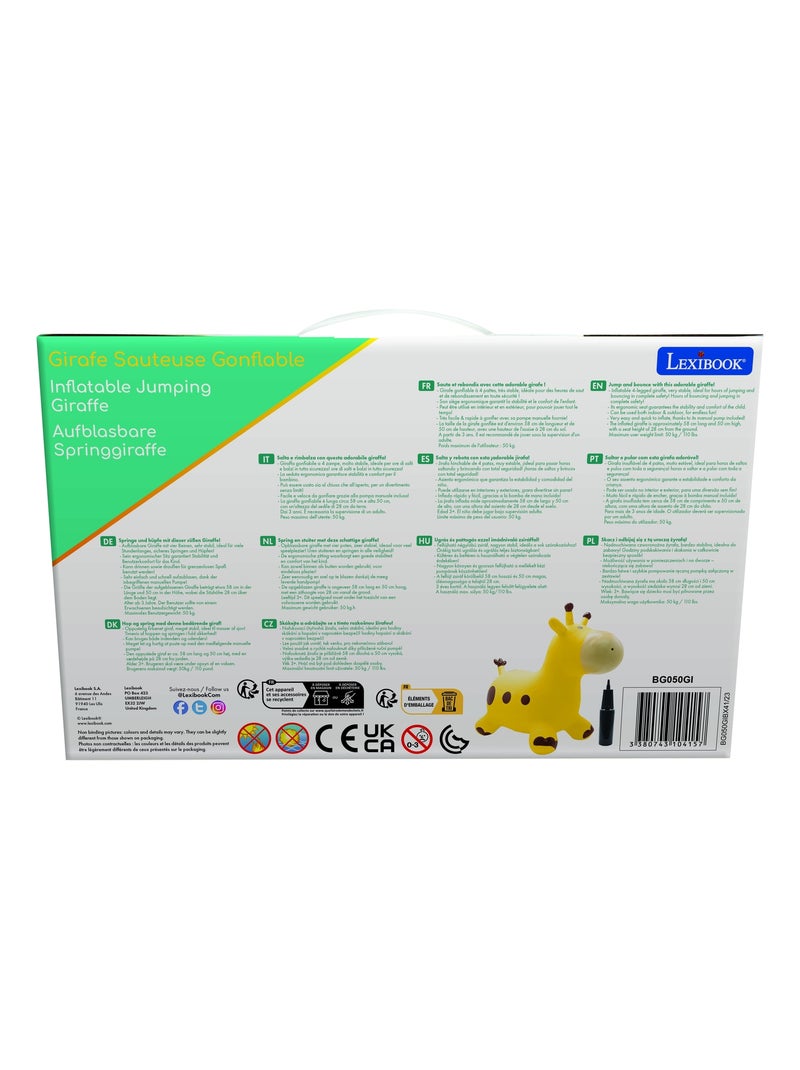 Girafe sauteuse gonflable jaune Jaune - Kiabi