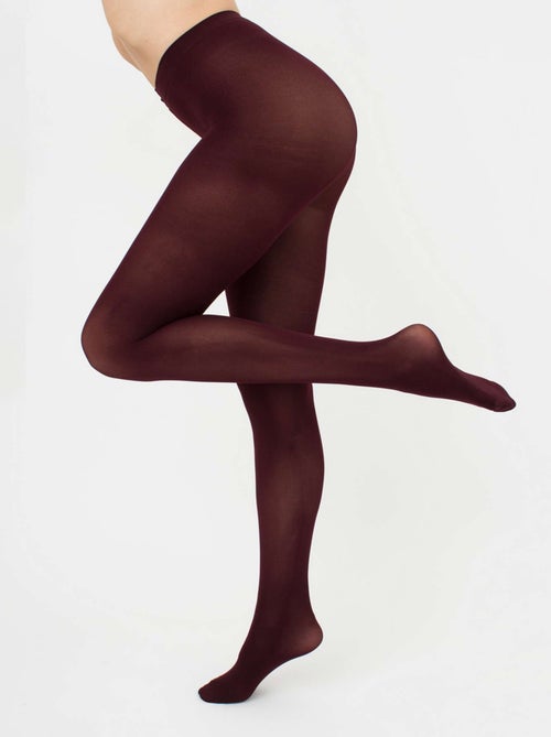 Giulia - Blues Collant 70den classique, matte opaque et chaude  - Bordeaux - XL - Kiabi