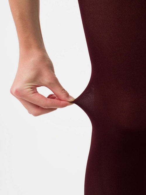 Giulia - Blues Collant 70den classique, matte opaque et chaude  - Bordeaux - XL - Kiabi