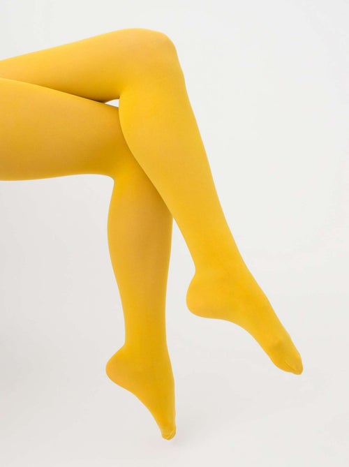 Giulia - Blues Collant 70den classique, matte opaque et chaude  - Jaune - S - Kiabi