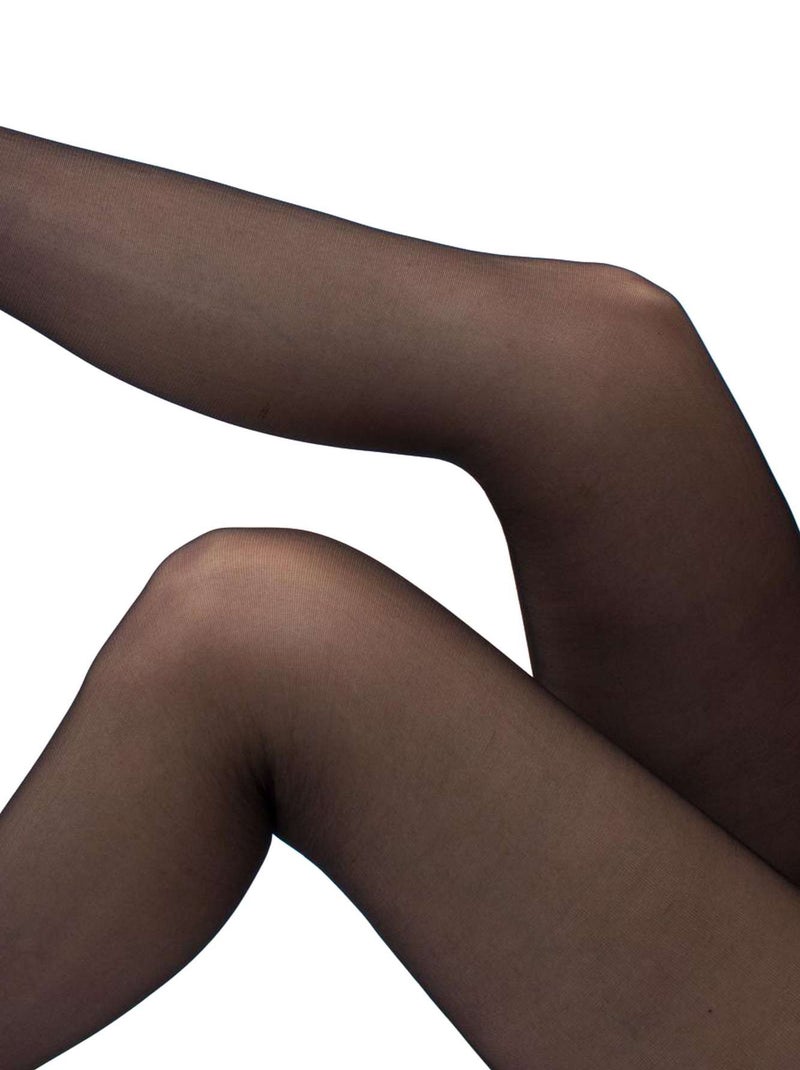 Giulia - Chic Love Collants 20den porte-jarretelles avec couture noir - Noir - XL Noir - Kiabi