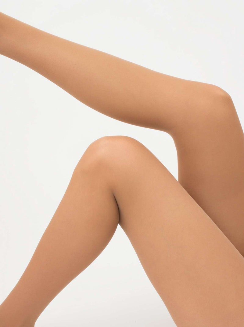 Giulia - Infinity Collants 40den classiques (Multipack) - brun clair -L Marron caramel - Kiabi