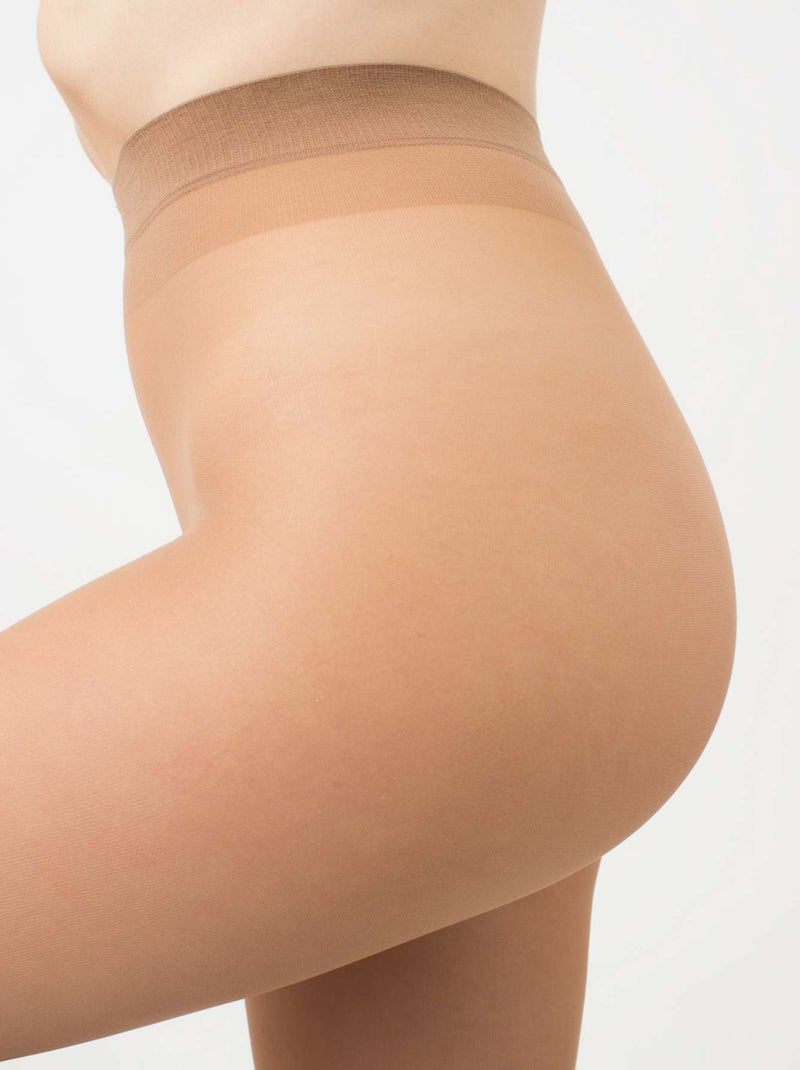 Giulia - Infinity Collants 40den classiques (Multipack) - brun clair -L Marron caramel - Kiabi