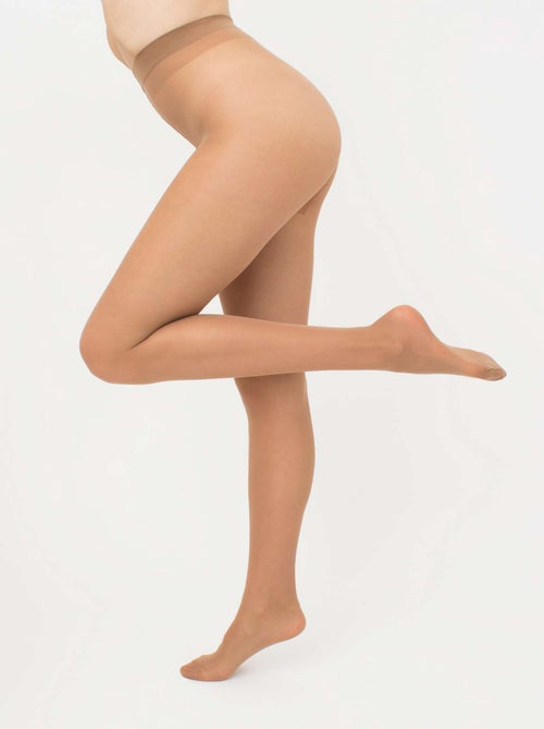 Giulia - Infinity Collants 40den classiques (Multipack) - brun clair -L - Kiabi