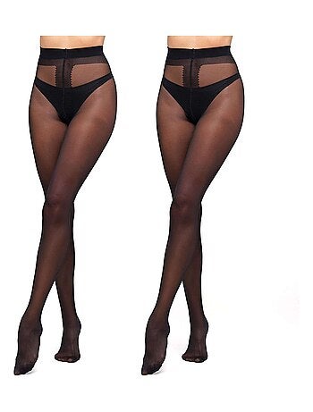 Giulia - Infinity Collants 40den classiques (Multipack) - brun clair -L