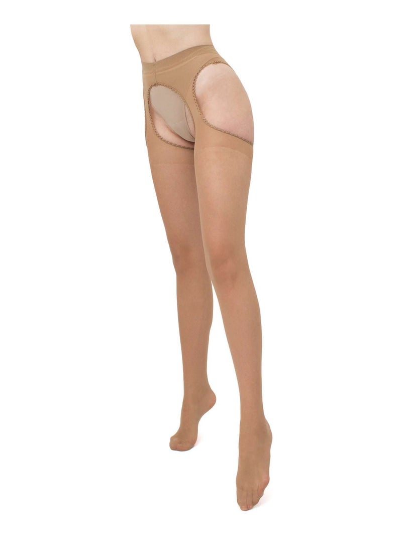 Giulia - Love Collant porte-jarretelles 20den transparente - Beige - M Beige - Kiabi